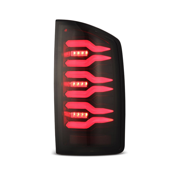 AlphaRex (LUXX-Series) 2007-2008 Dodge Ram LED Tail Lights - Black Red