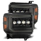 14-18 GMC Sierra NOVA-Series LED Projector Headlights Alpha-Black