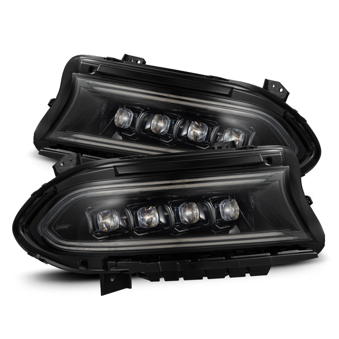2015–2023 Dodge Charger NOVA Series LED headlights with Alpha Black housing