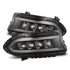 Close up of Alpharex Nova series headlights.