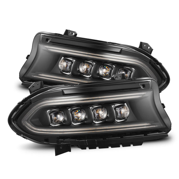 Close up of Alpharex Nova series headlights.