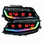 16-18 Chevrolet Camaro Morimoto Multicolor Flow Series Headlights