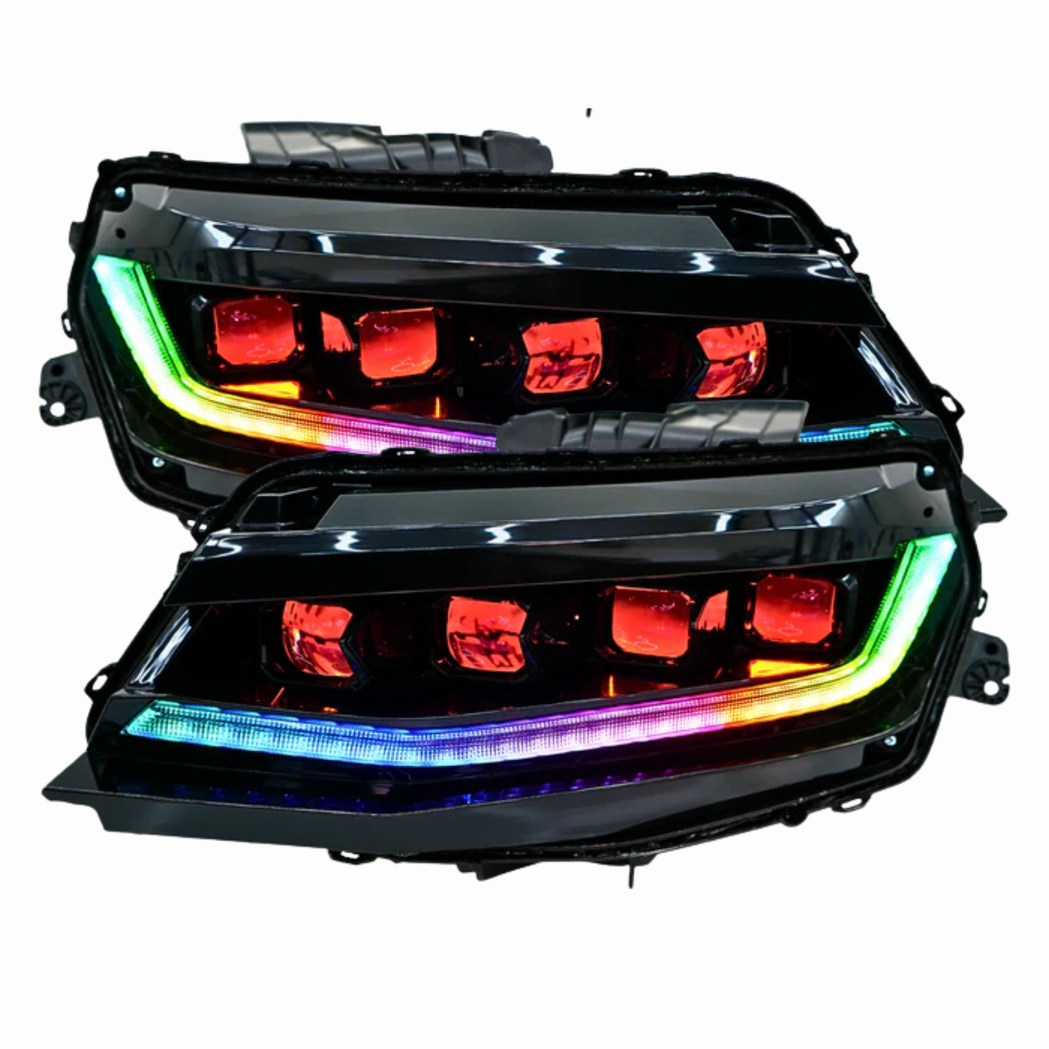 16-18 Chevrolet Camaro Morimoto Multicolor Flow Series Headlights