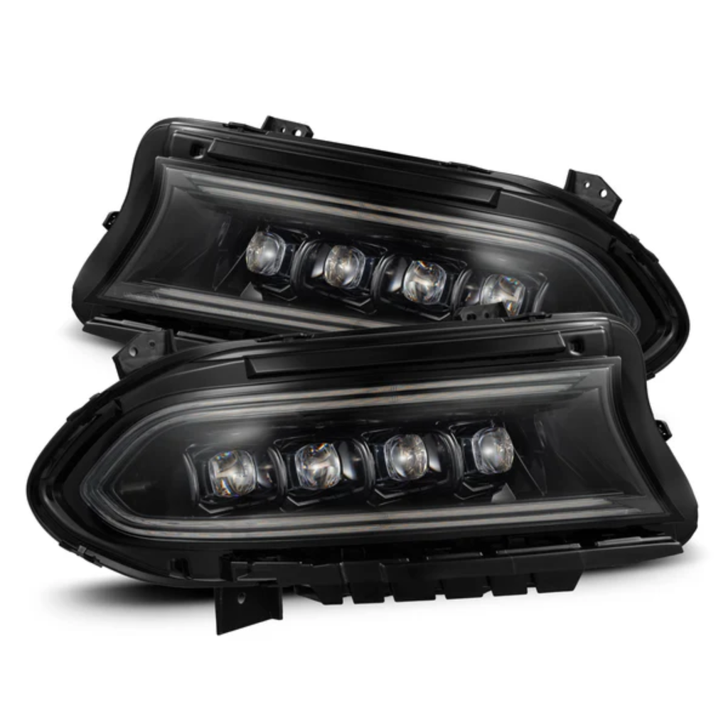 15-23 Dodge Charger Multicolor Flow Series NOVA Headlights (Alpha Black)