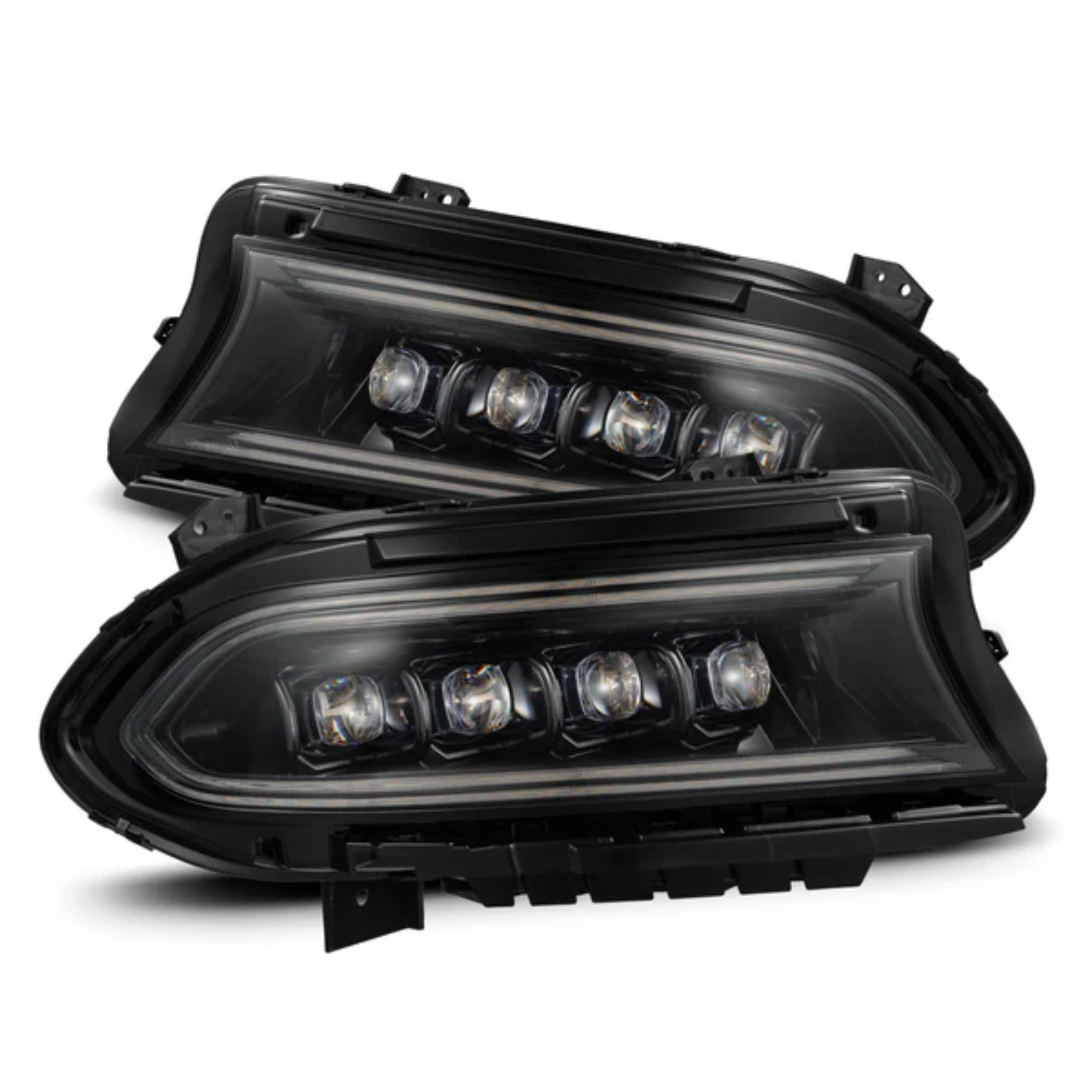 15-23 Dodge Charger Multicolor Flow Series NOVA Headlights (Alpha Black)