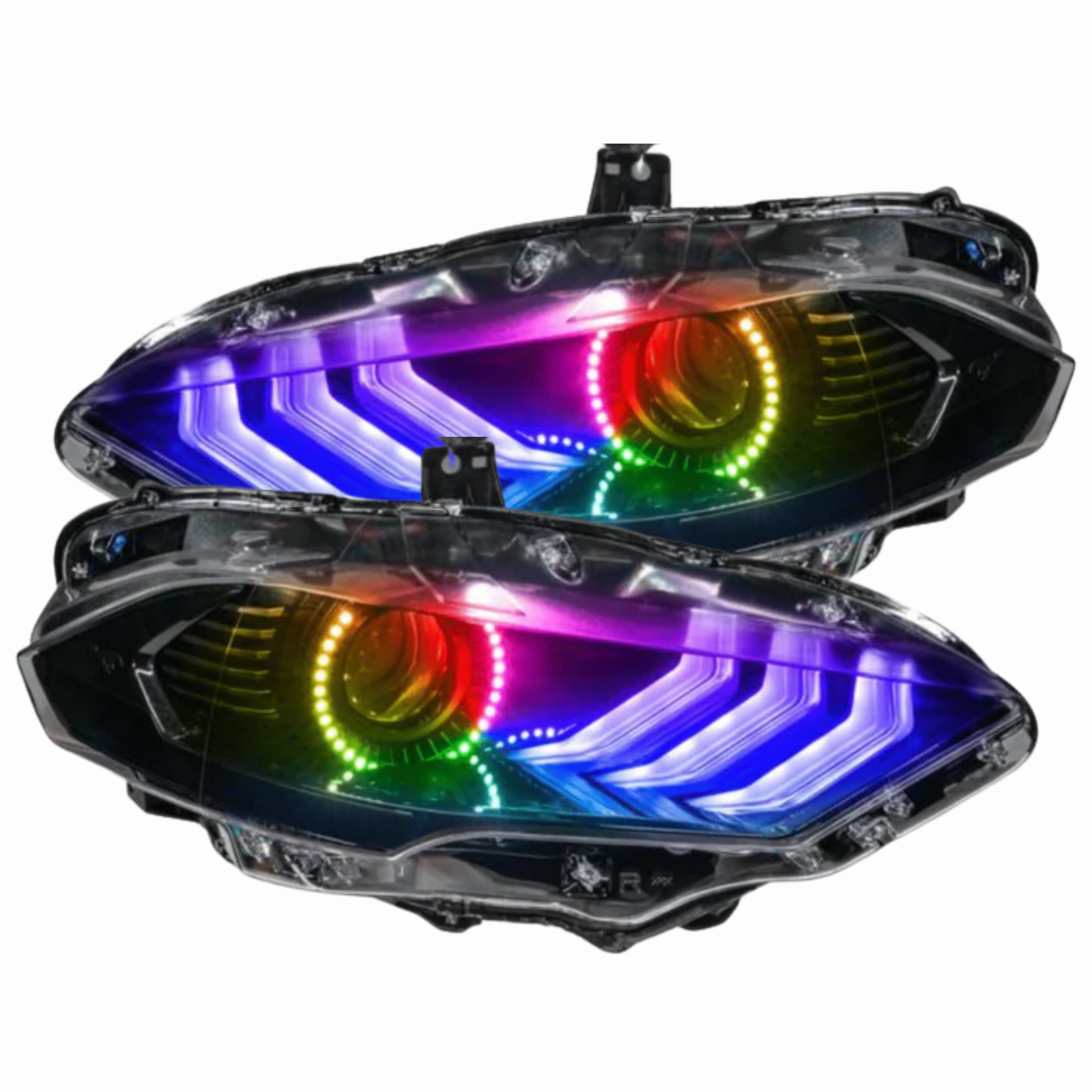 18-23 Ford Mustang Multicolor Flow Series Headlights