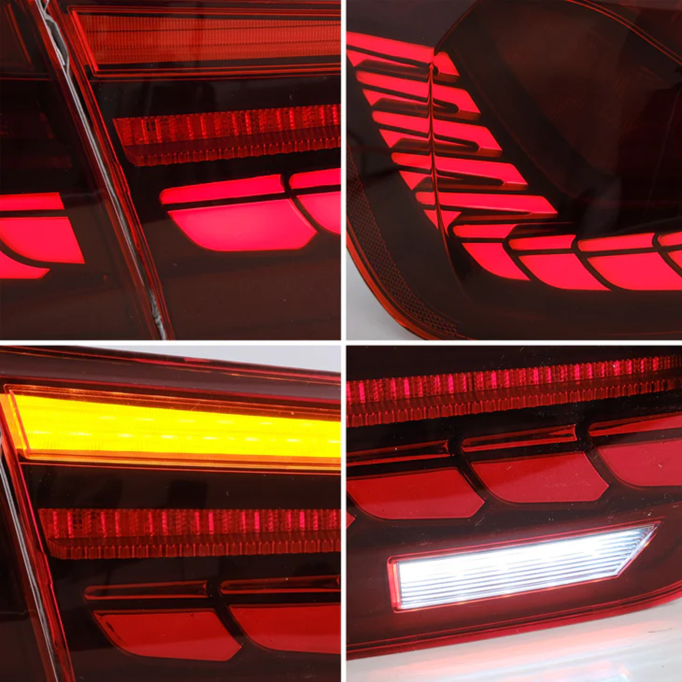 2012-2019  BMW 3 Series Dragon Scale Tail Lights (Red)