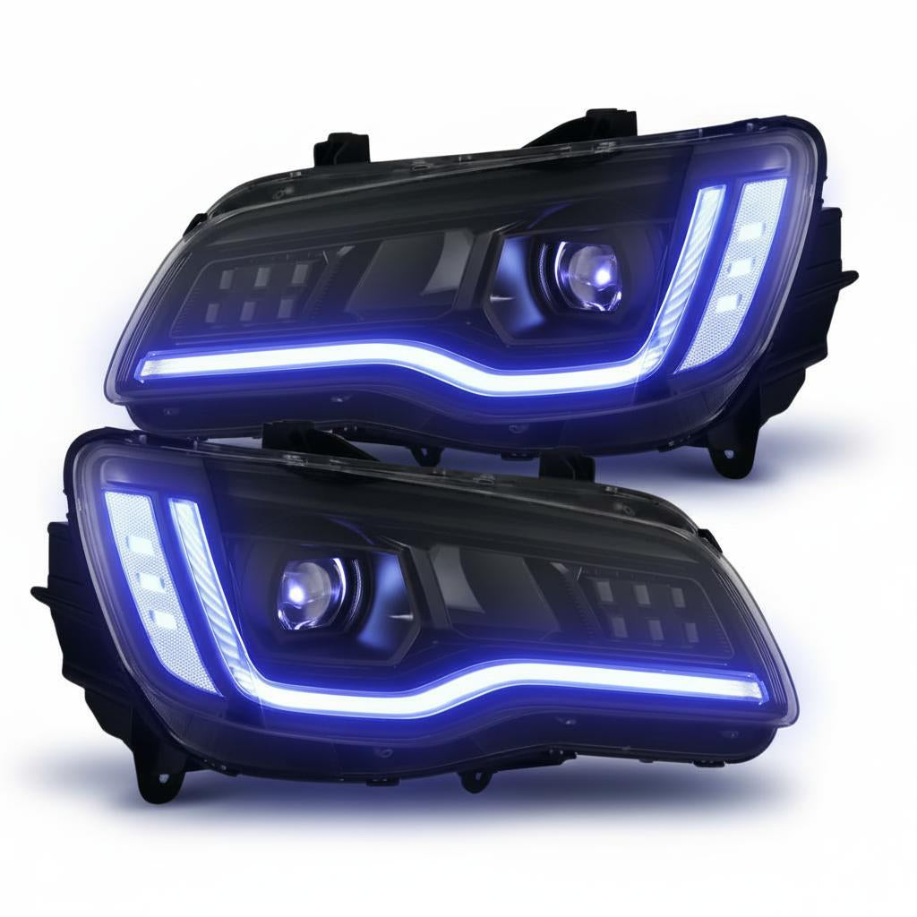 2011-2023 Chrysler 300 Multicolor Flow Series Face Lift Headlights
