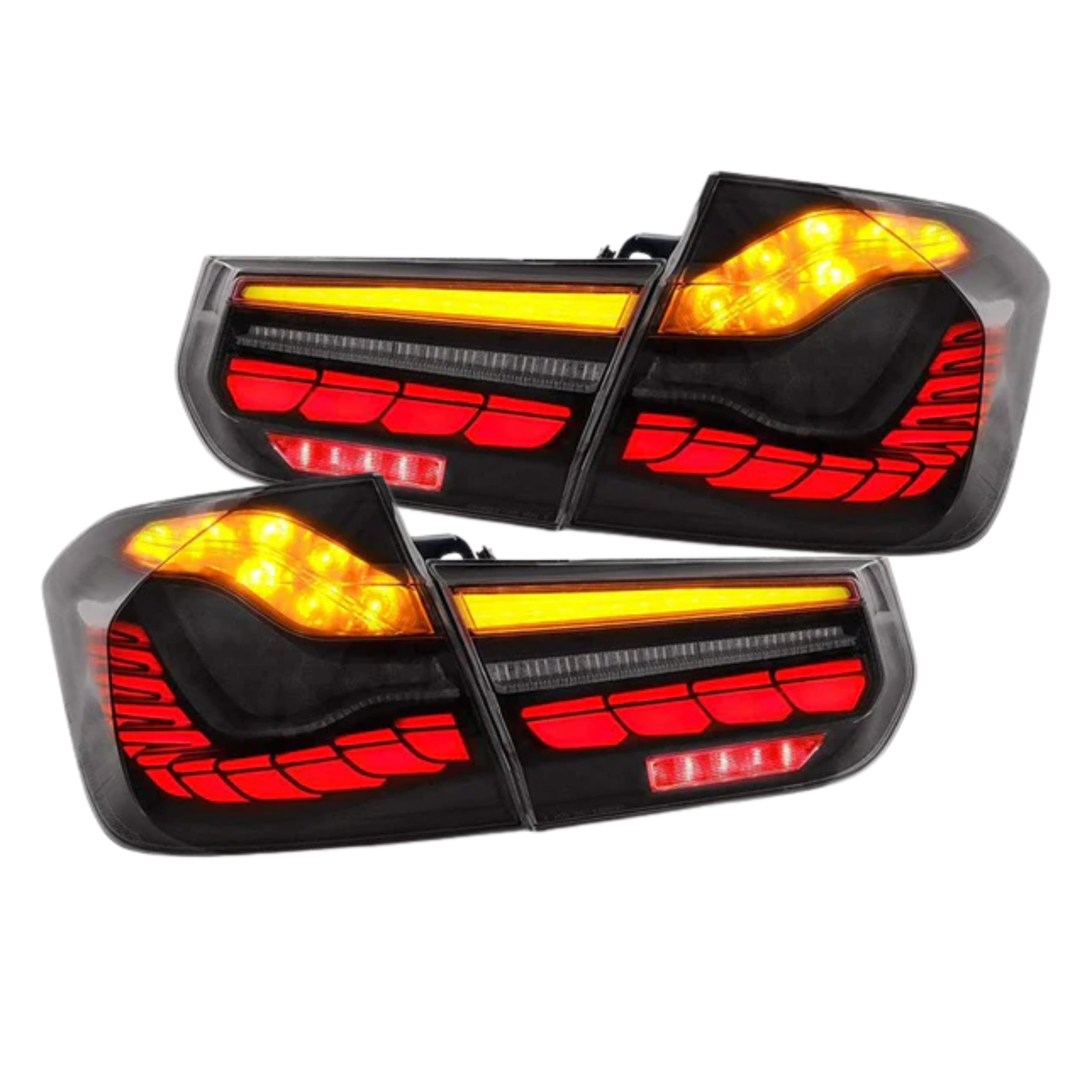 2012-2019  BMW 3 Series Dragon Scale Tail Lights (Smoke)