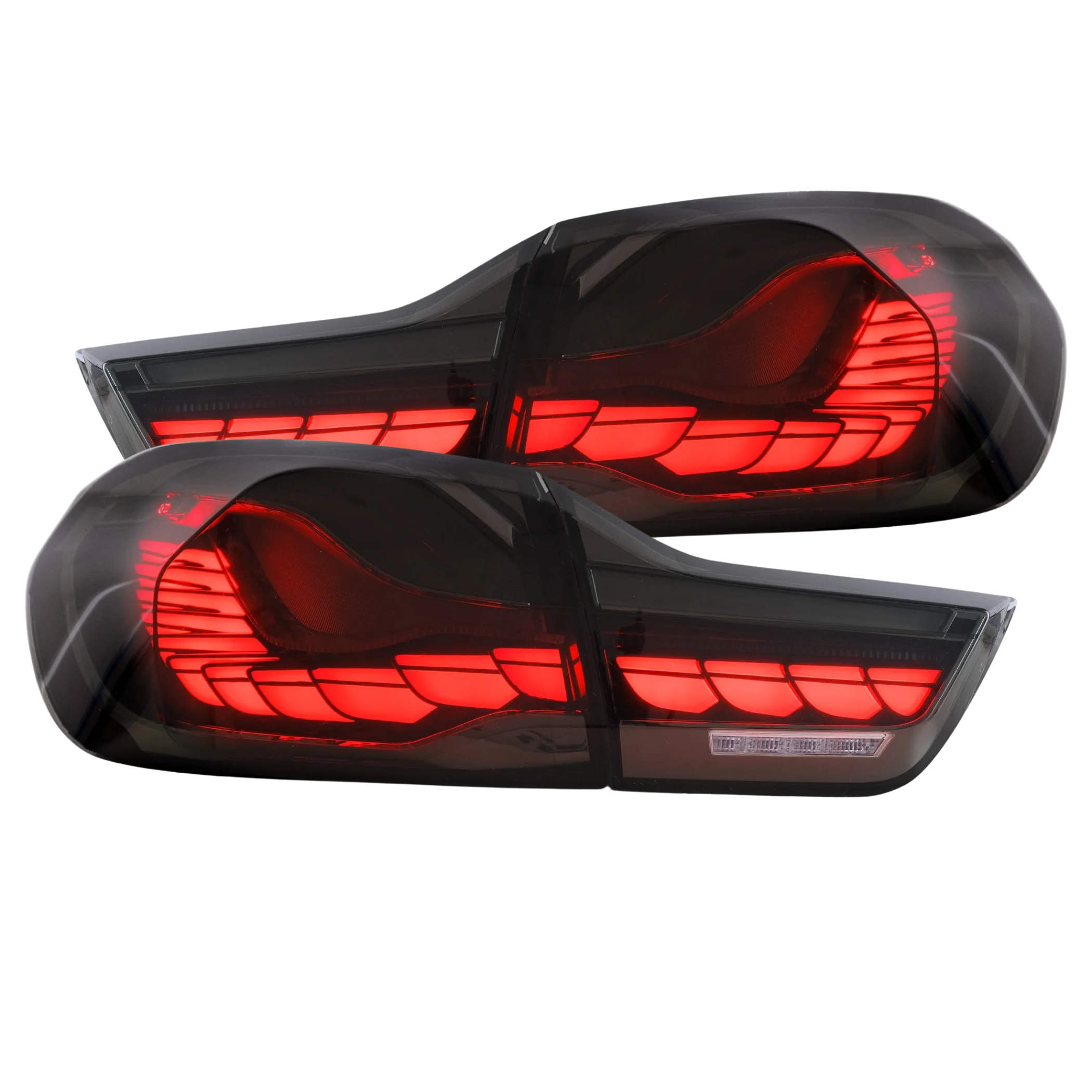 2014-2020 BMW 4 Series Dragon Scale Tail Lights (Smoke)