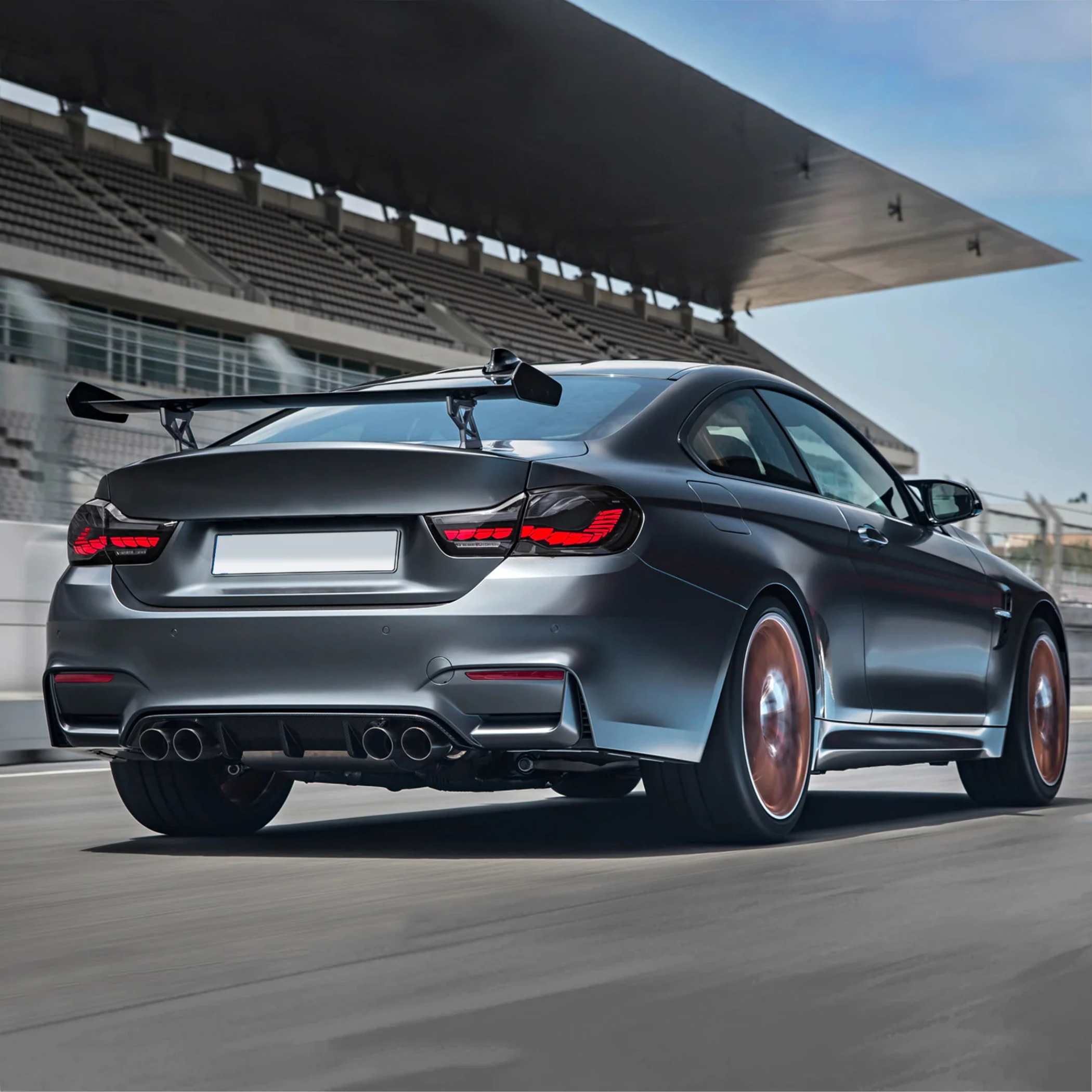 2014-2020 BMW 4 Series Dragon Scale Tail Lights (Smoke)